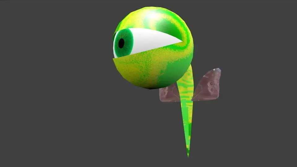 Code name 01102016 One-Eye Monster Low-poly 3D model_0