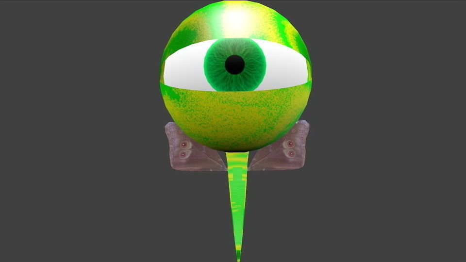 Code name 01102016 One-Eye Monster Low-poly 3D model_2