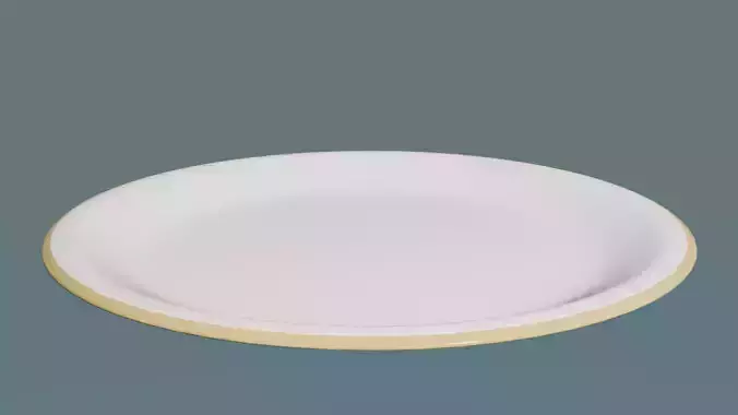 Plate Ivory and Gold trim