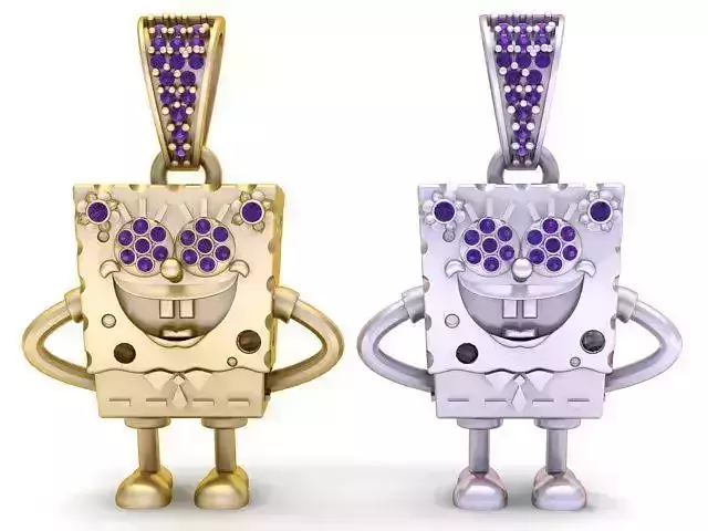 Sponge Bob Square PENDANT 3D PRIANTBLE MODEL 