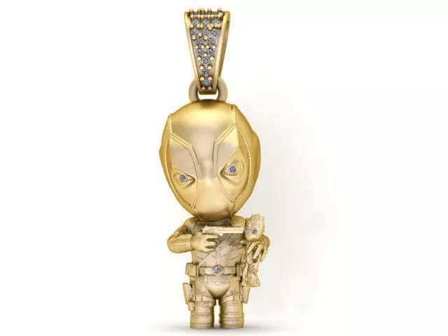 Cute Masked Hero Pendant  3D Printable Model 3D print model_1