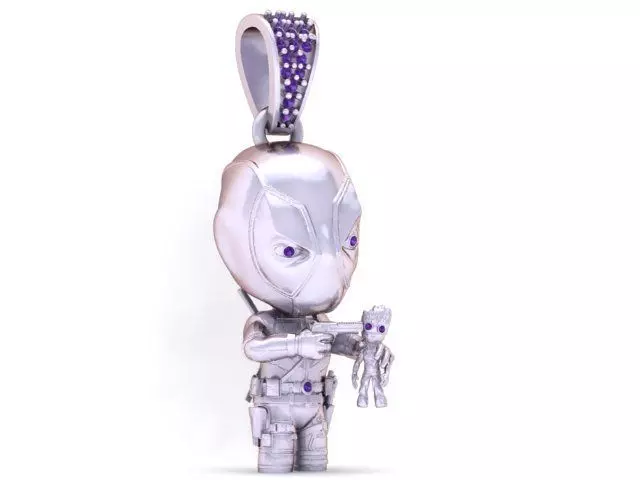 Cute Masked Hero Pendant  3D Printable Model 3D print model_3