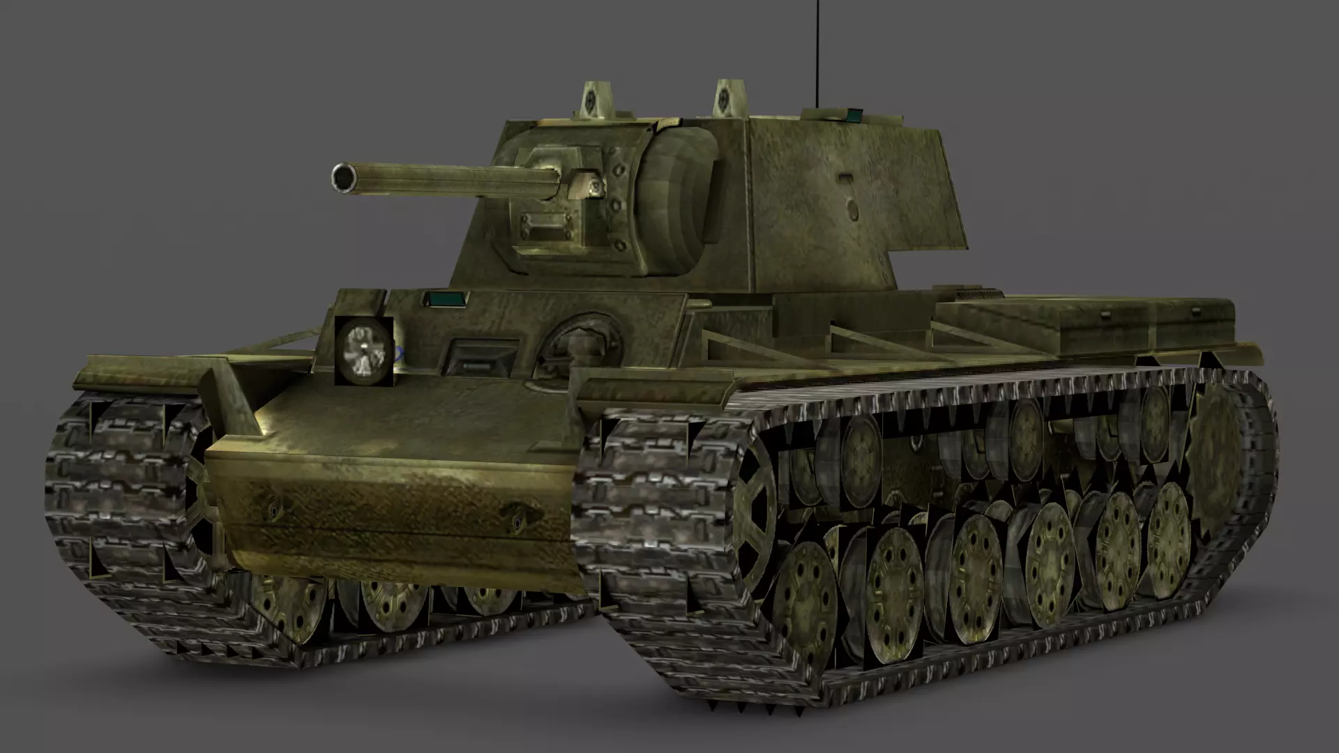 KV-1 Soviet Tank 3D Model Low-poly 3D model