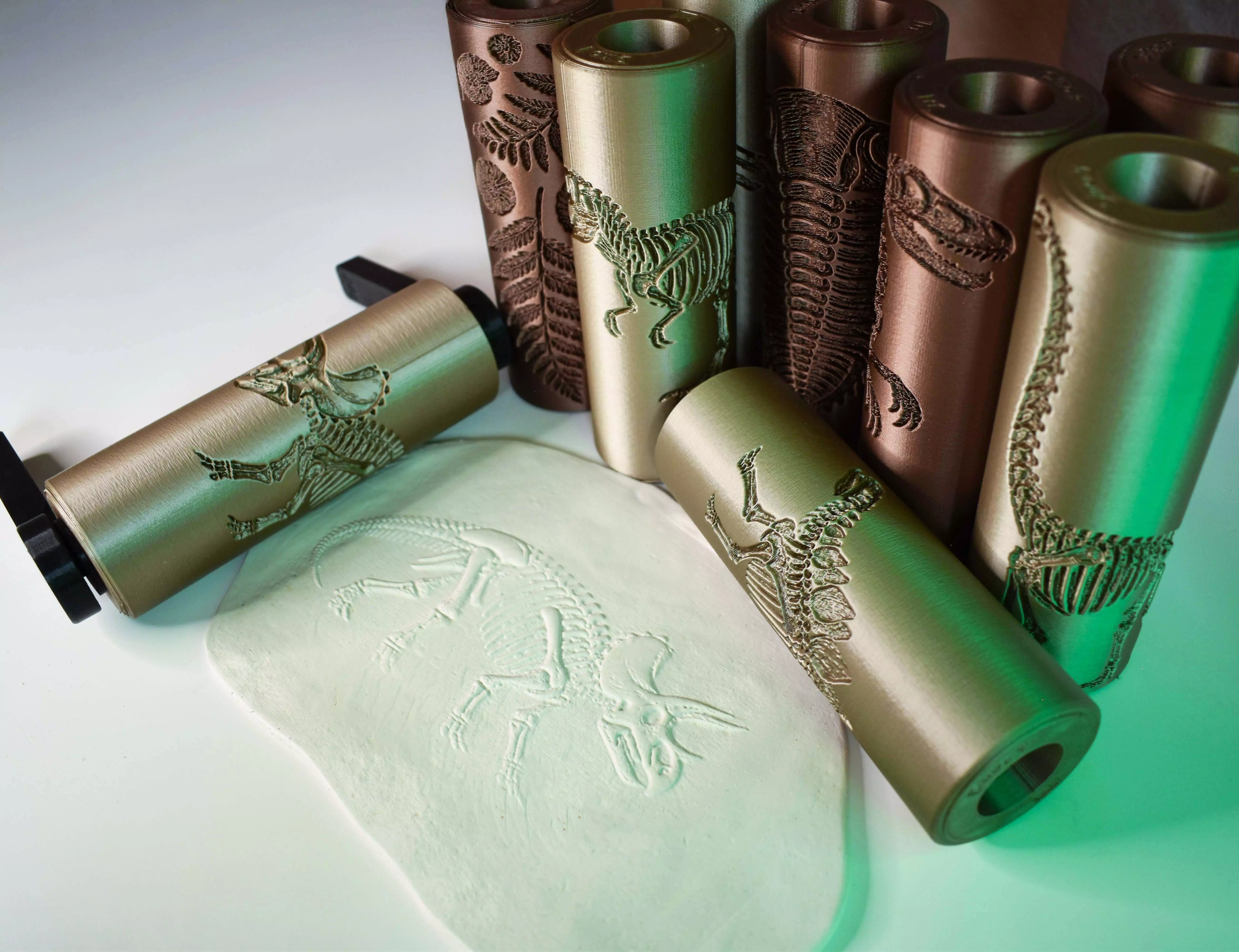 Texture Rollers Fossil Skeletons 3D print model