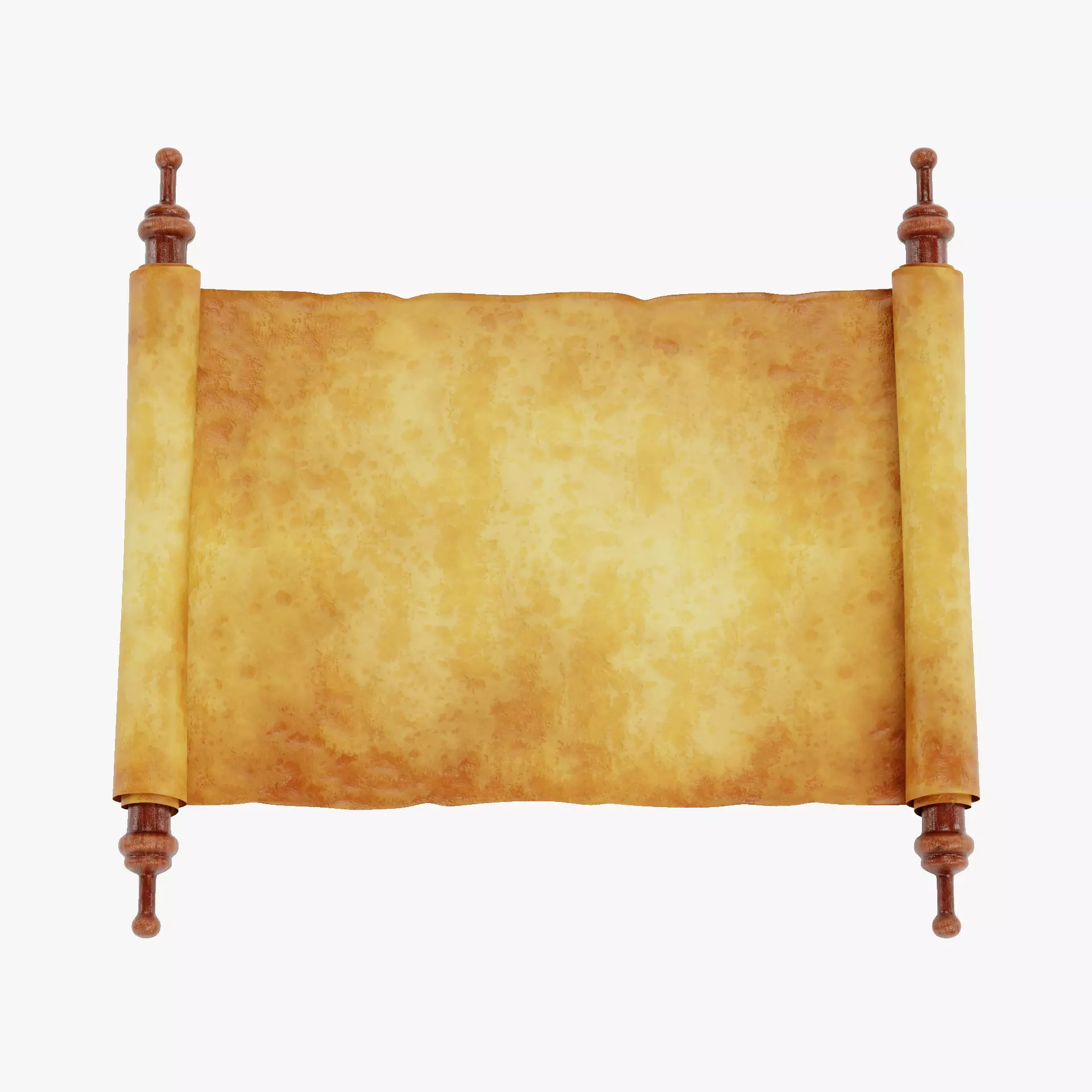 Scroll V1 - Medieval Paper Roll Prop Low-poly 3D model_12