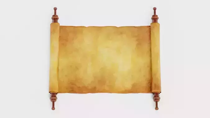 Scroll V1 - Medieval Paper Roll Prop