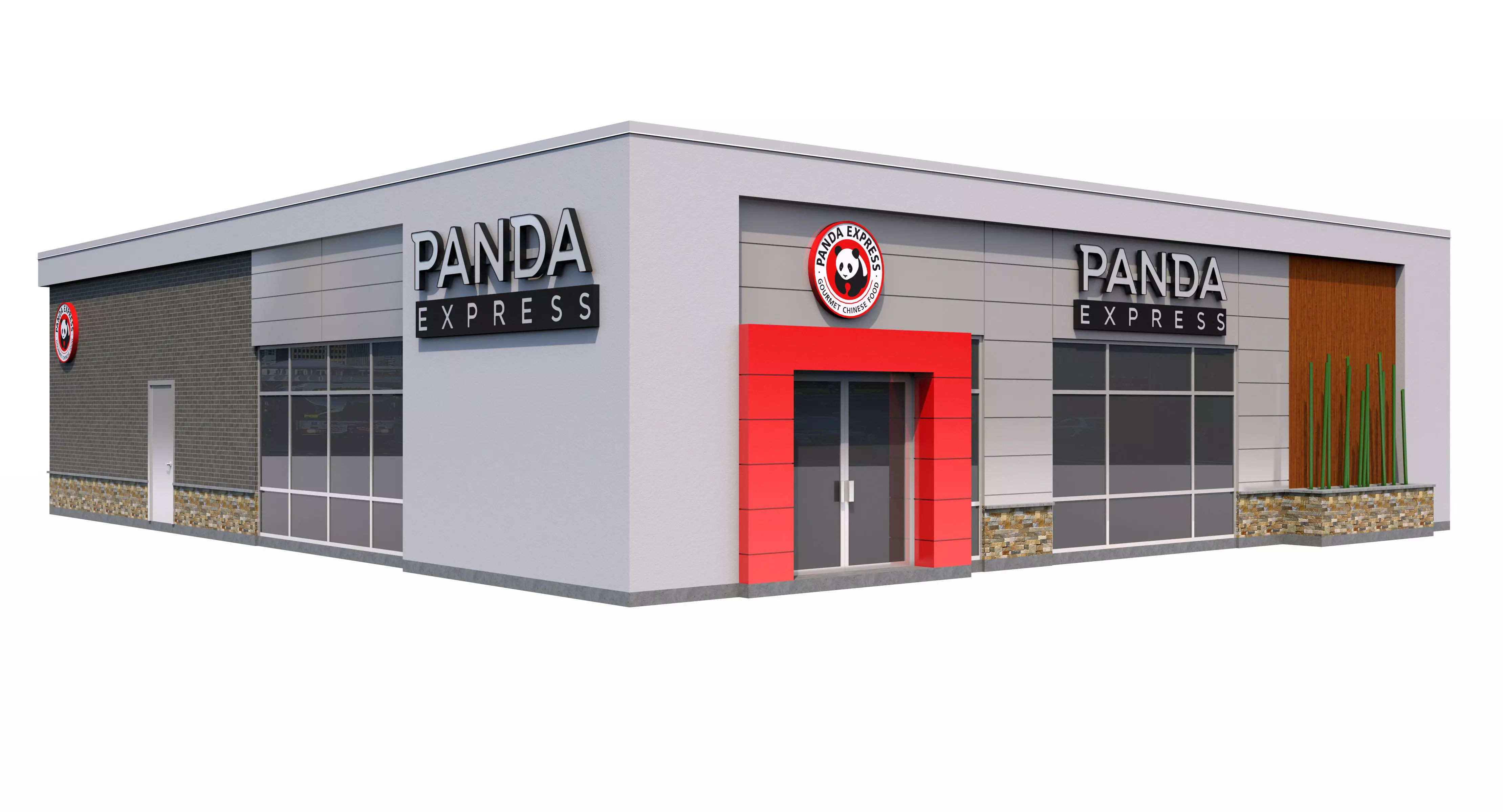 Panda Express 3D model_0
