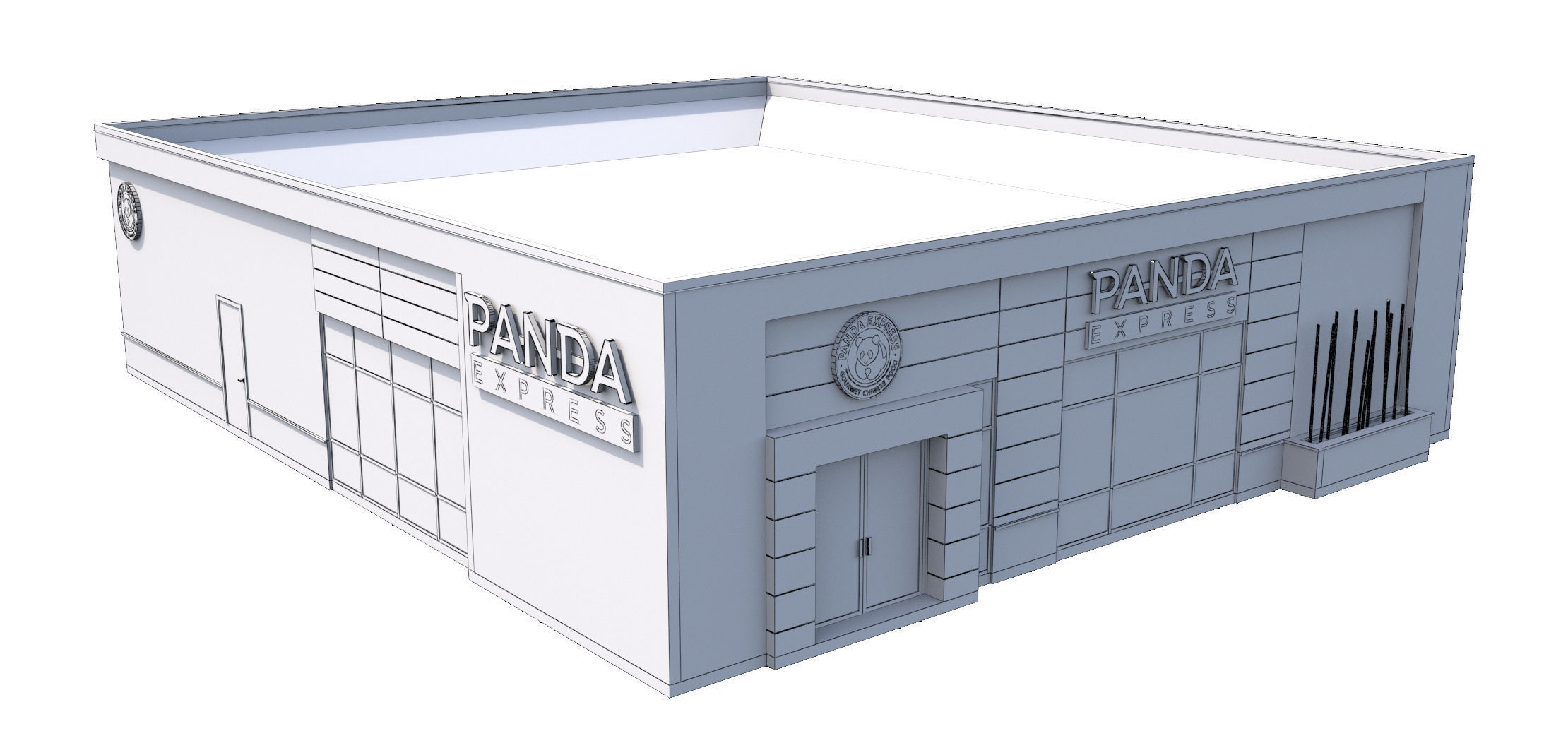 Panda Express 3D model_8