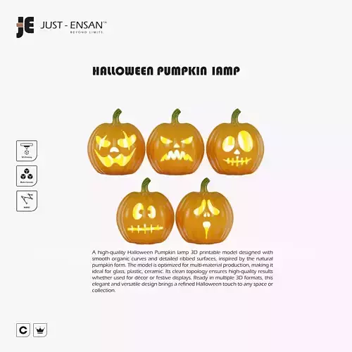Halloween Pumpkin lamp 3D print model