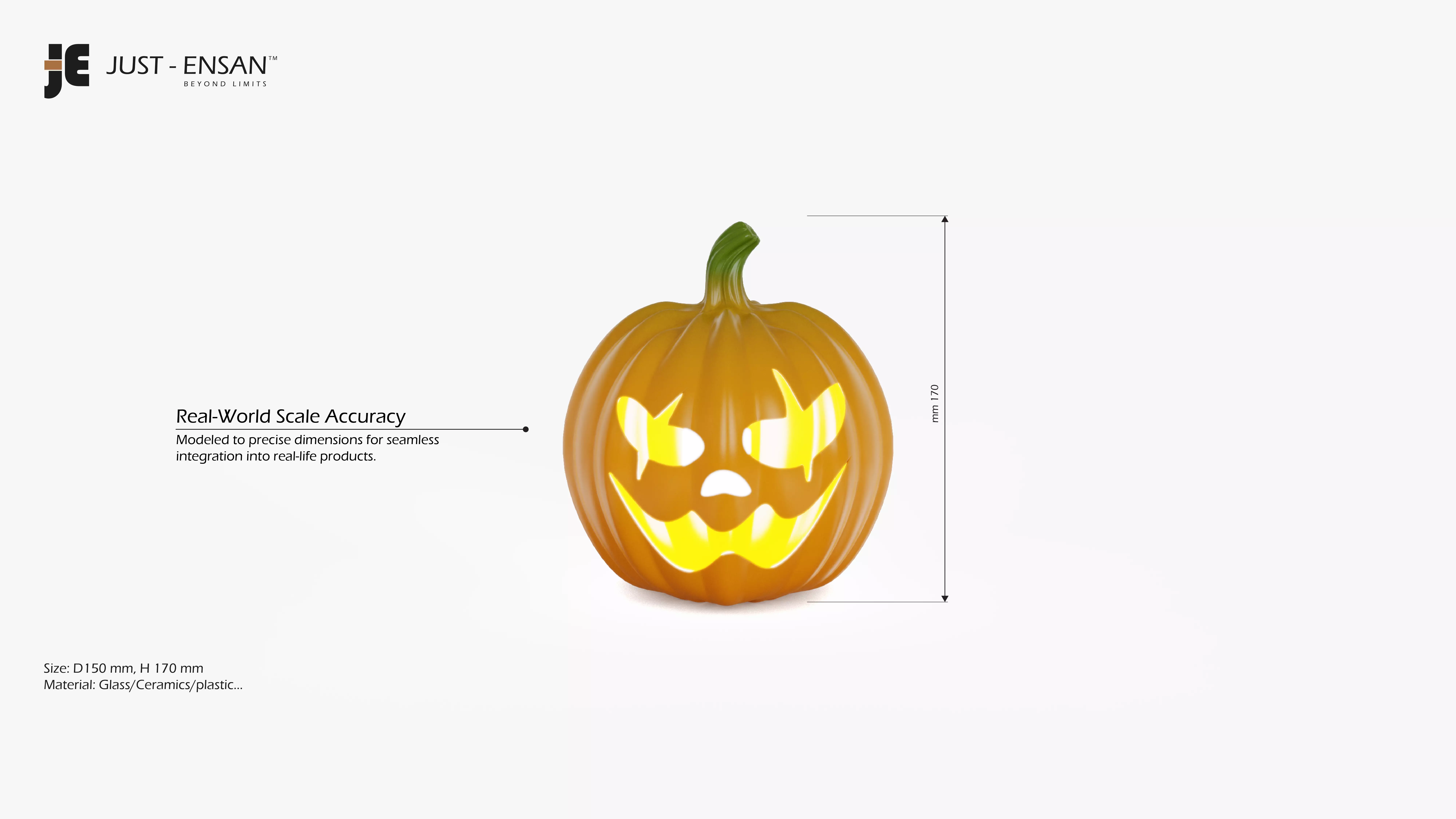 Halloween Pumpkin lamp 3D print model_2