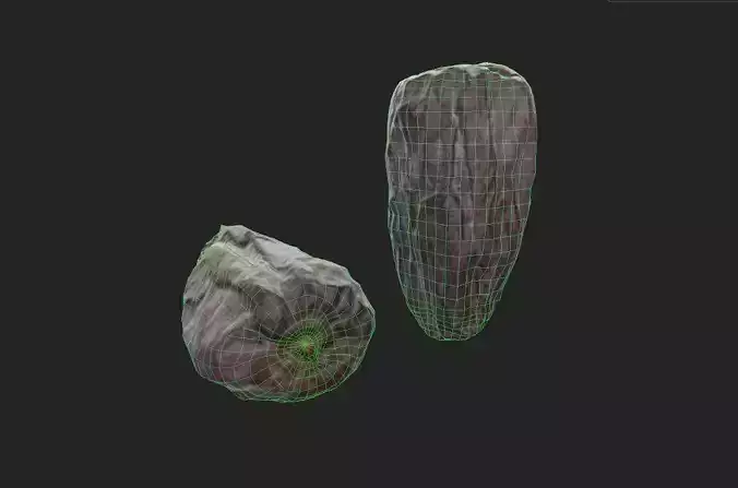 Date  M01 Low-poly 3D model 7