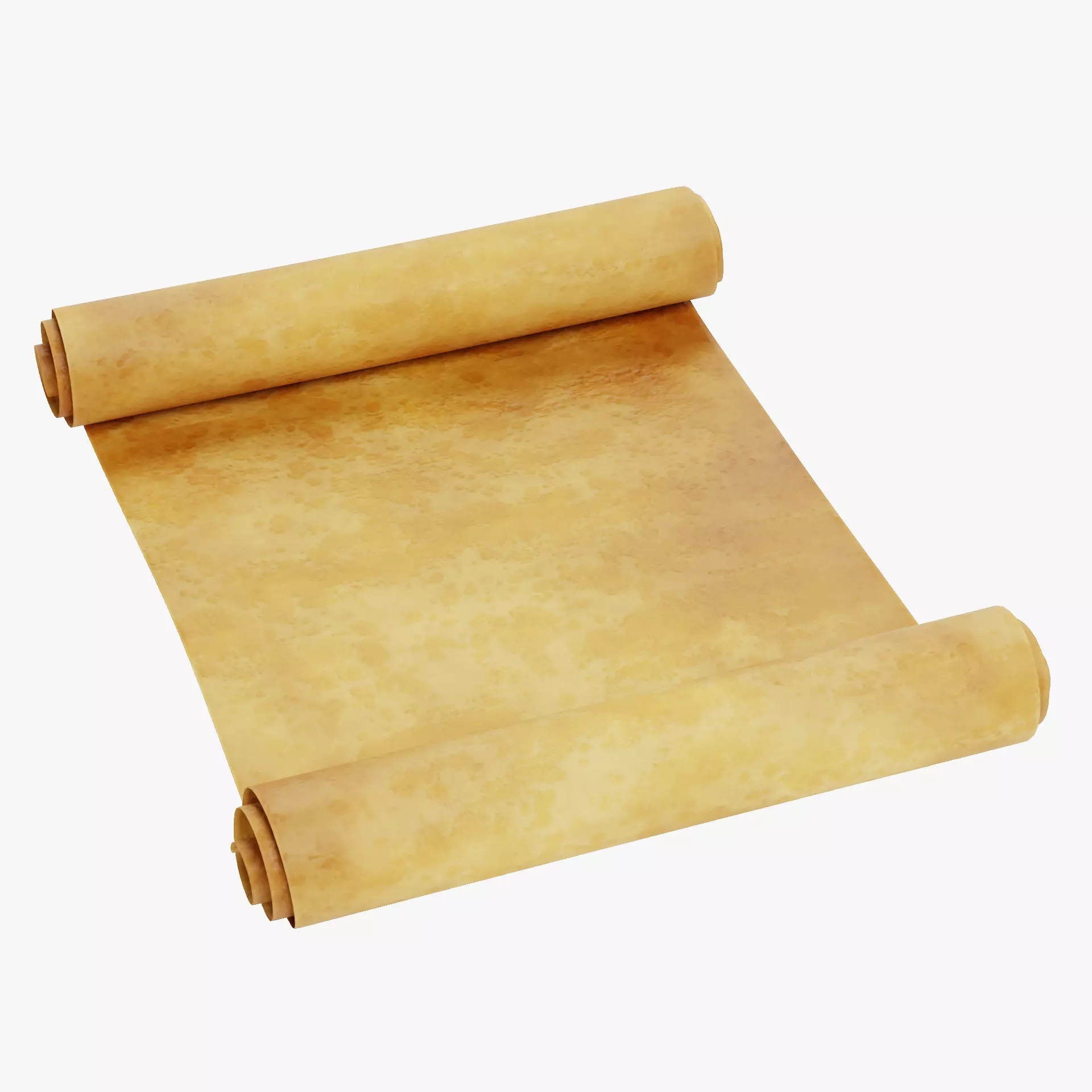Scroll V3 - Aged Parchment Sheet Low-poly 3D model_11
