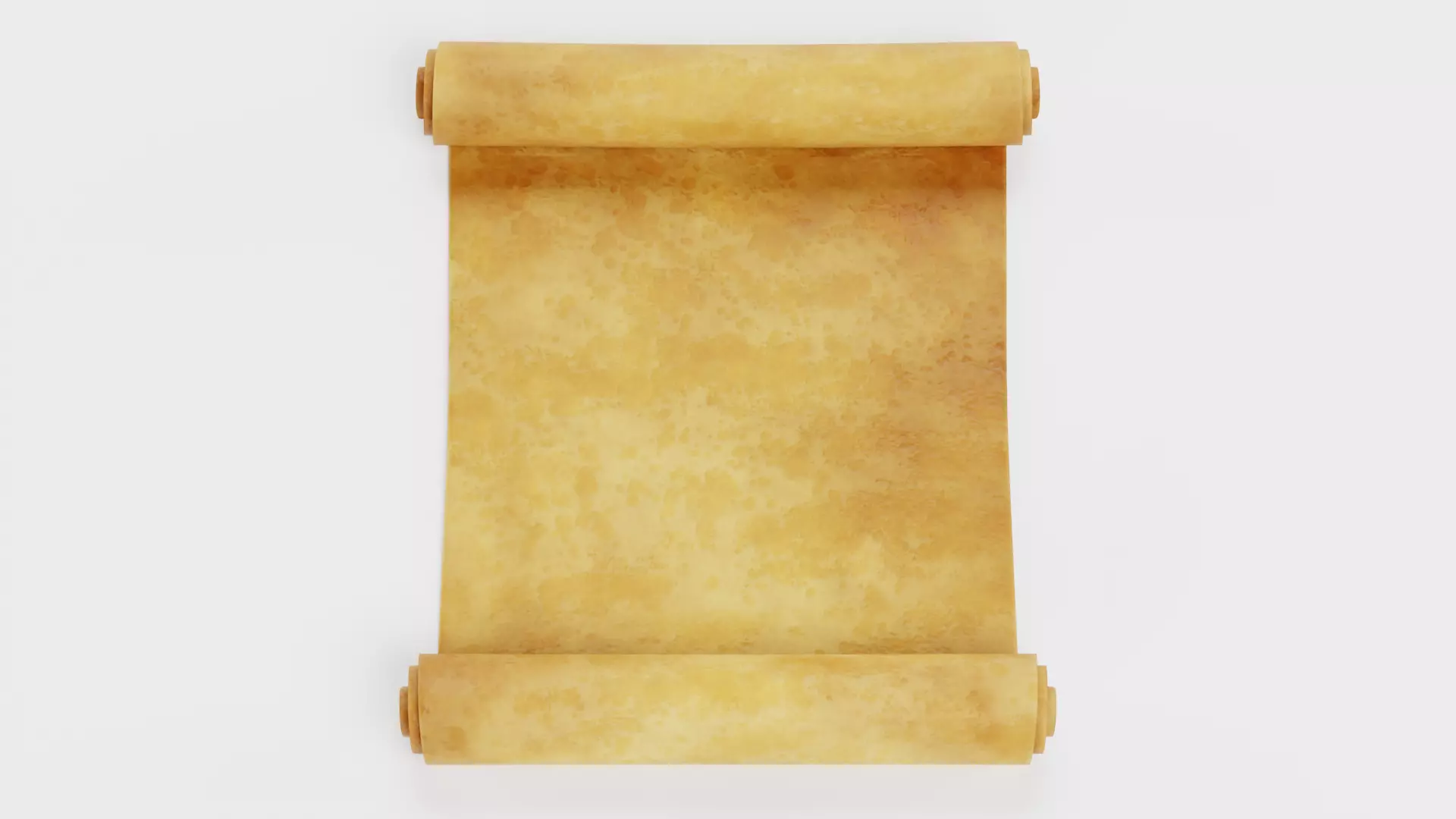 Scroll V3 - Aged Parchment Sheet Low-poly 3D model_1