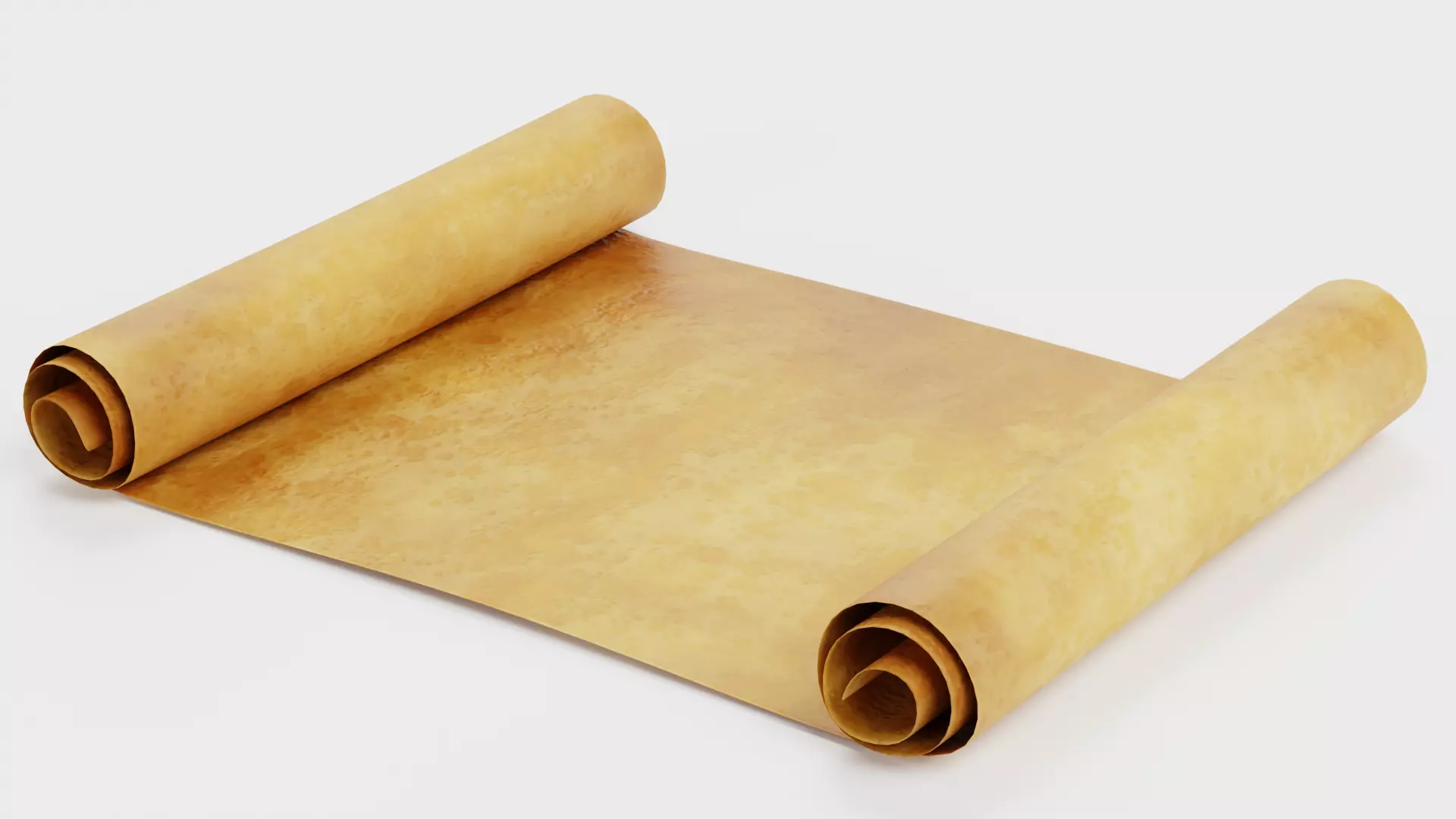 Scroll V3 - Aged Parchment Sheet Low-poly 3D model_3