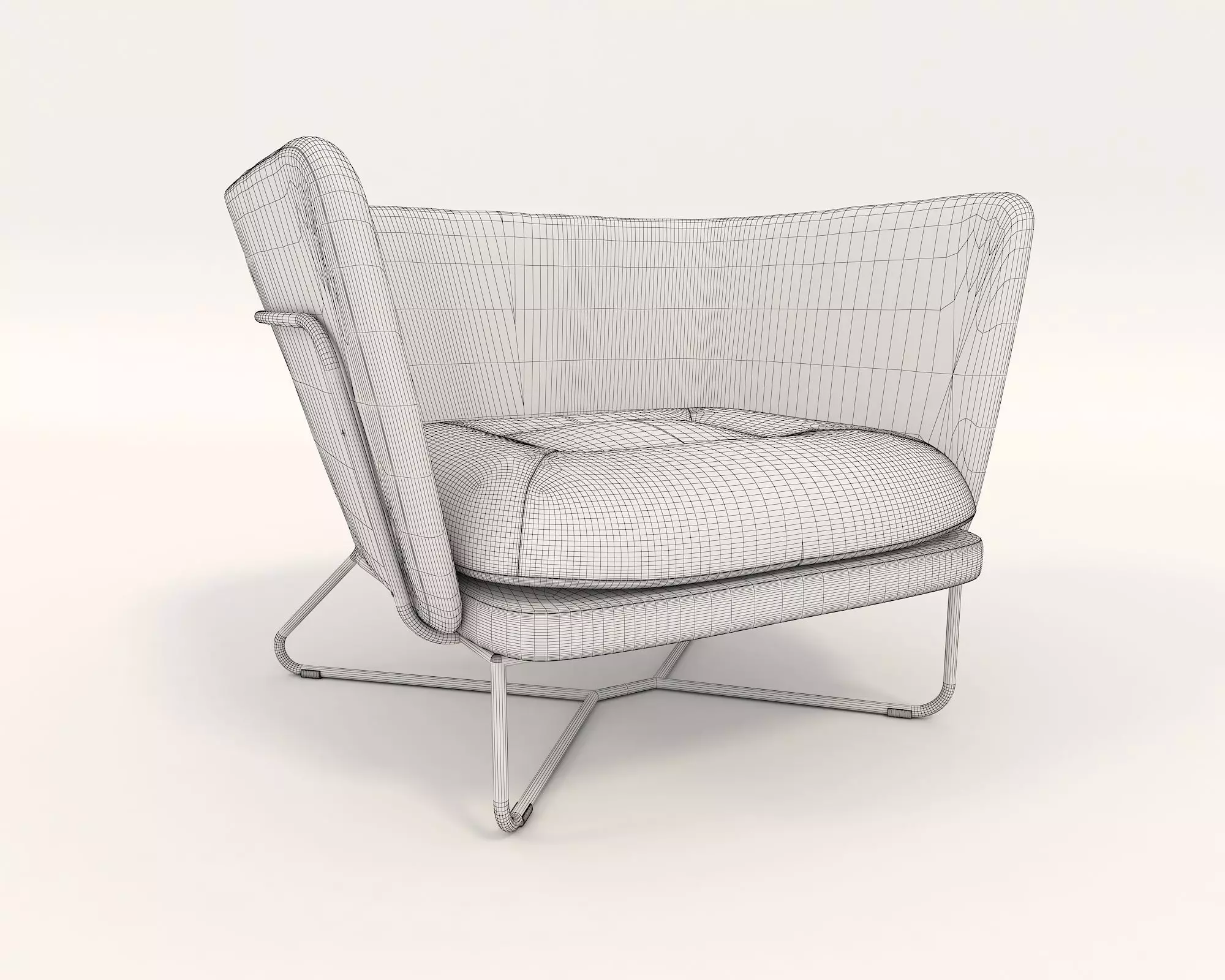 Modern Coffee Table and Armchair Set 16 3D model_11