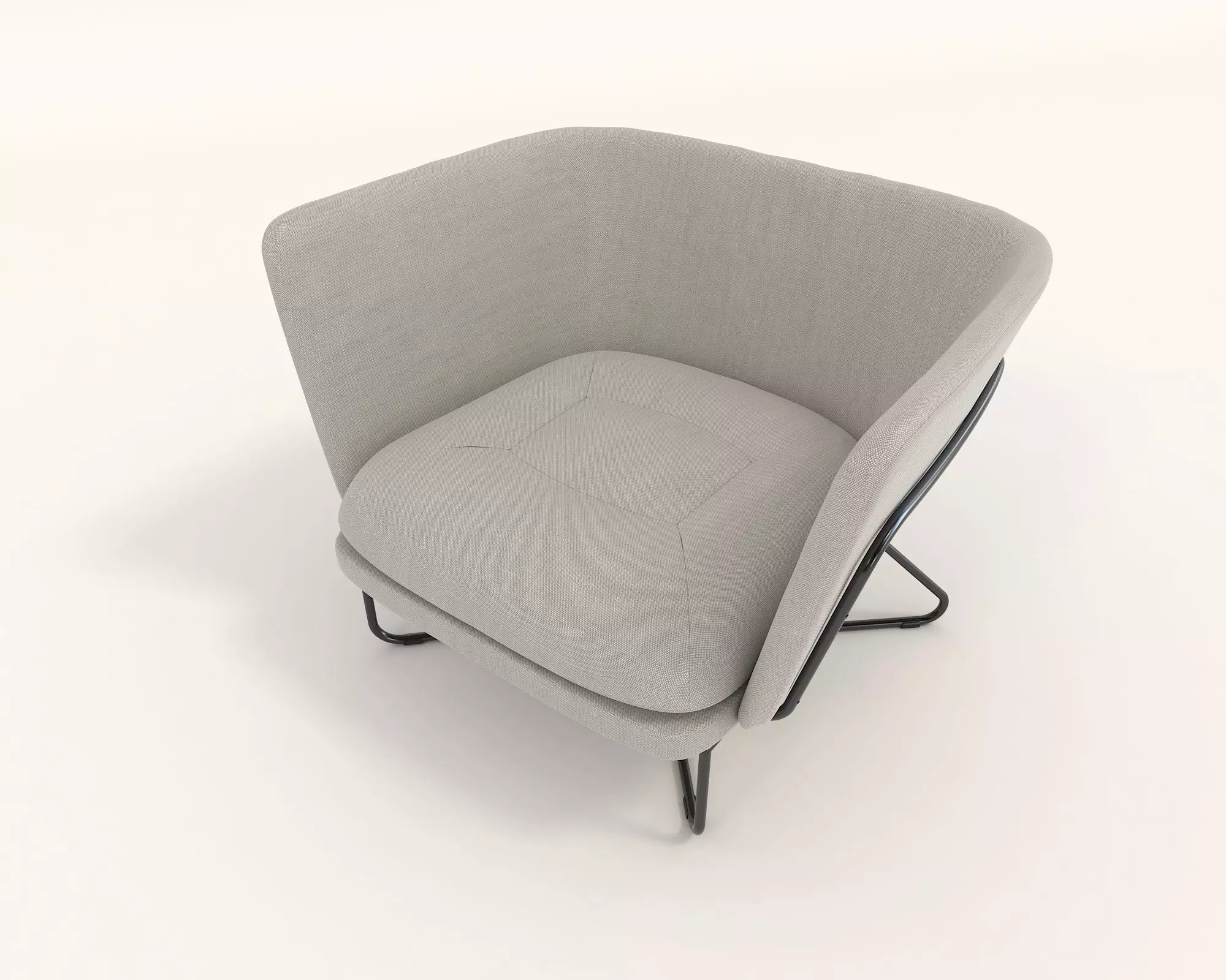 Modern Coffee Table and Armchair Set 16 3D model_5