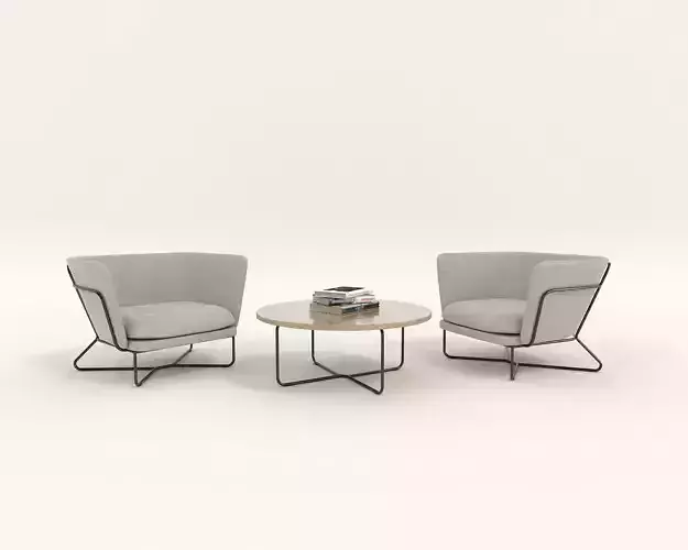Modern Coffee Table and Armchair Set 16