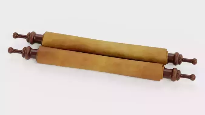 Scroll V4 - Medieval Paper Roll Prop