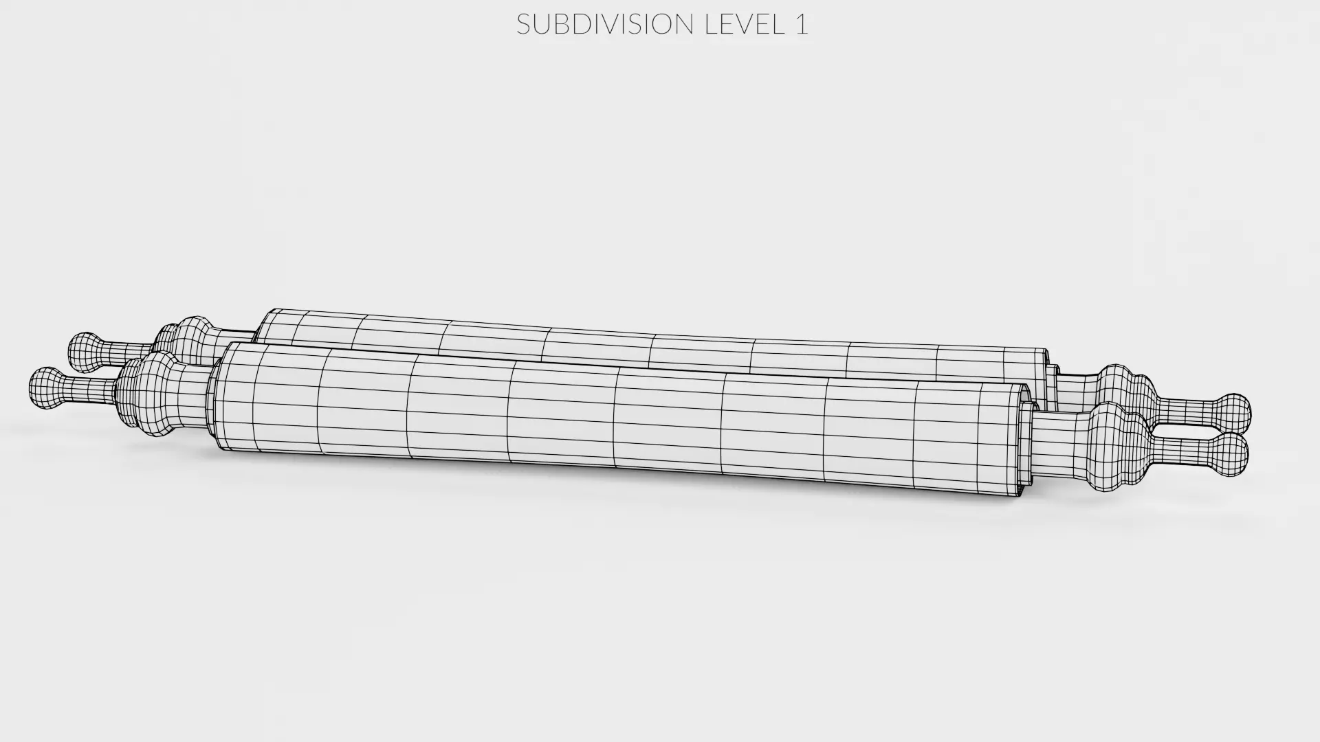 Scroll V4 - Medieval Paper Roll Prop Low-poly 3D model_8