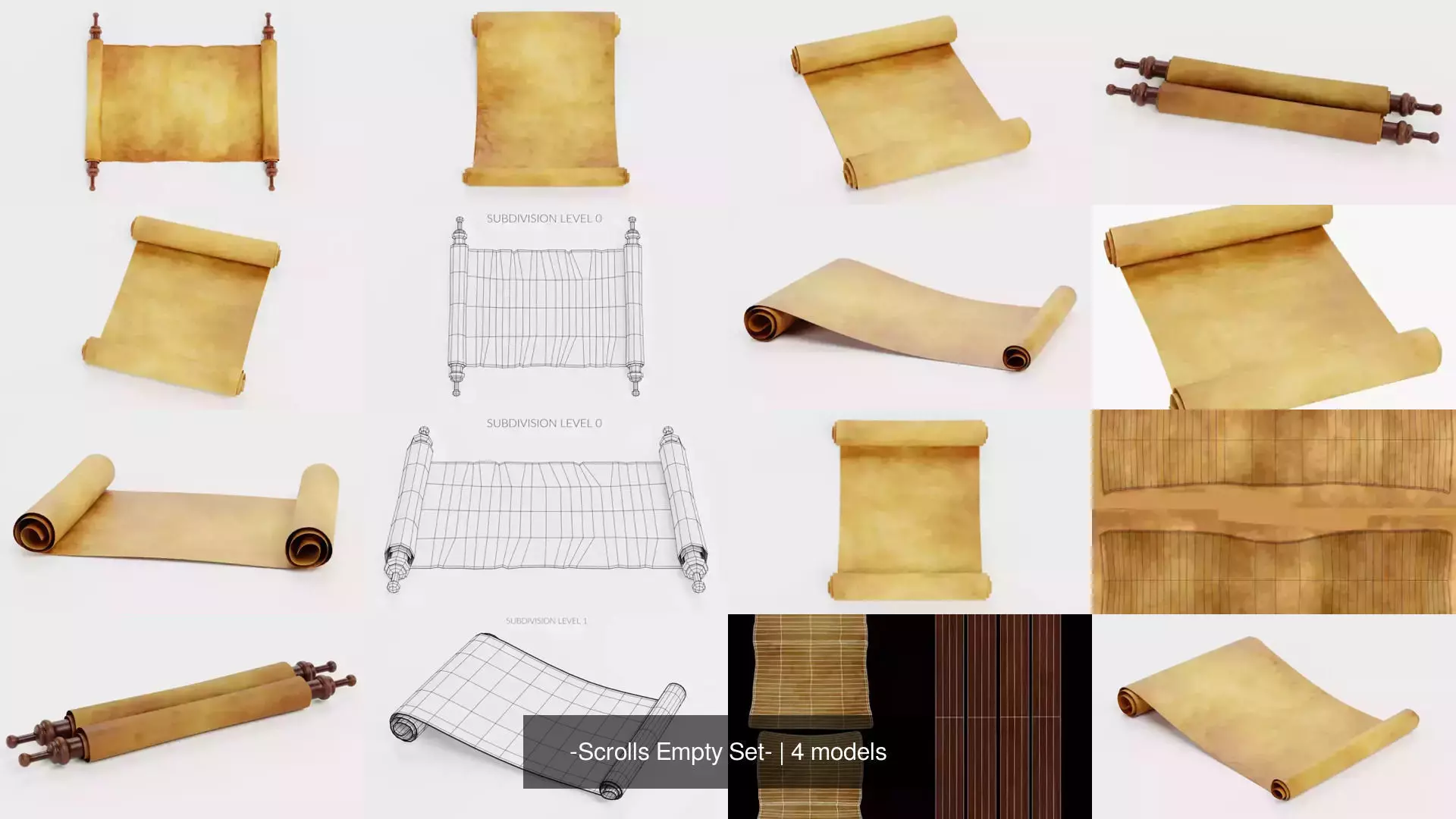 -Scrolls Empty Set- 3D Model Collection_1