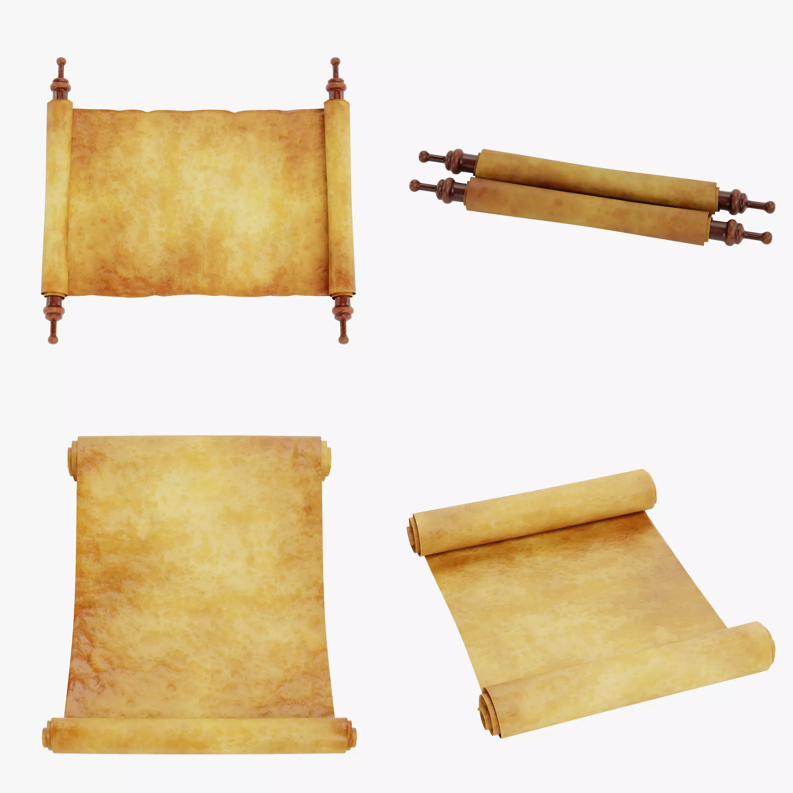 -Scrolls Empty Set- 3D Model Collection_0