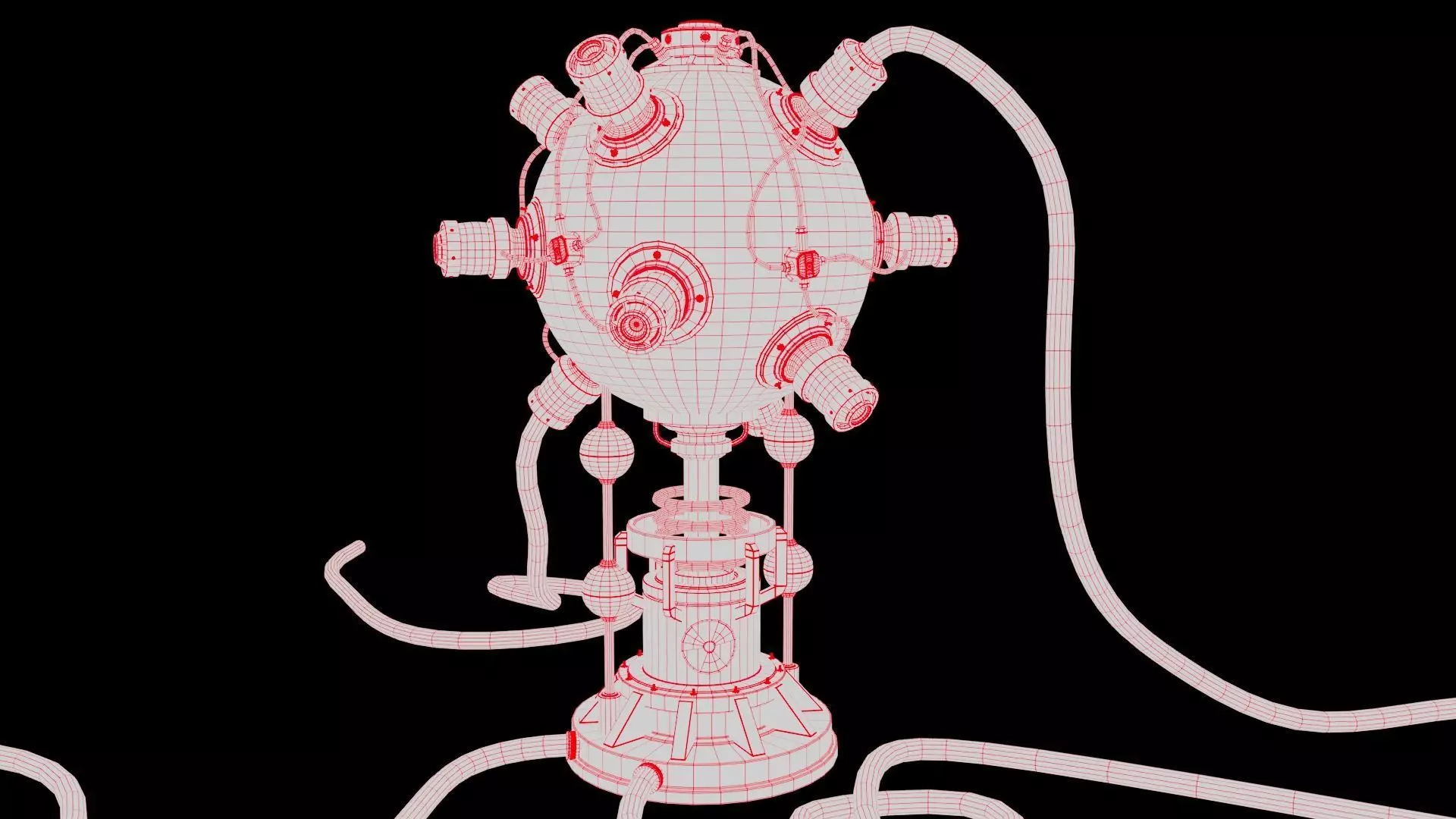 Nuclear reactor Low-poly 3D model_10