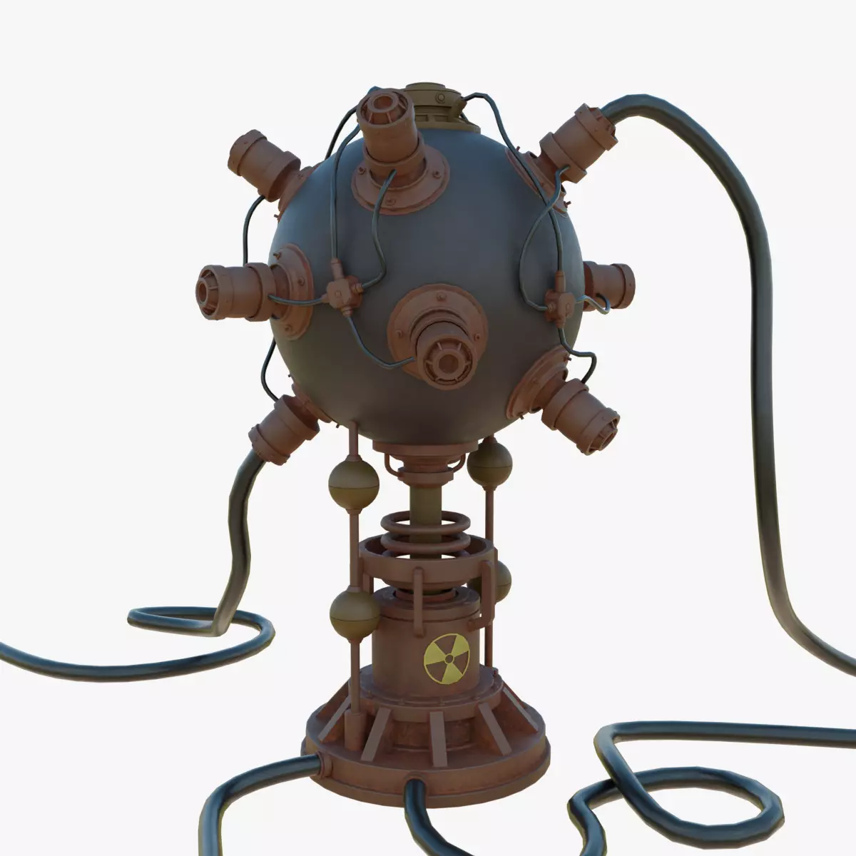 Nuclear reactor Low-poly 3D model_0