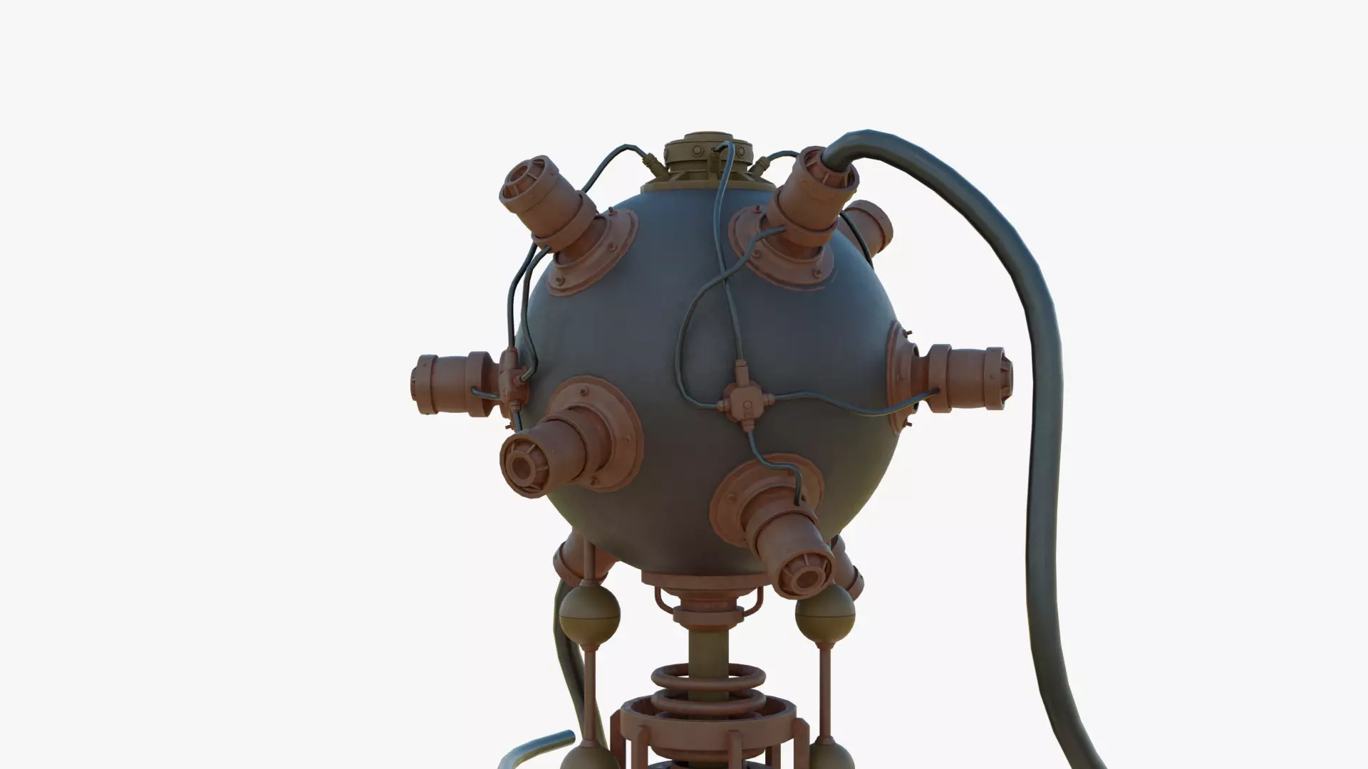 Nuclear reactor Low-poly 3D model_6