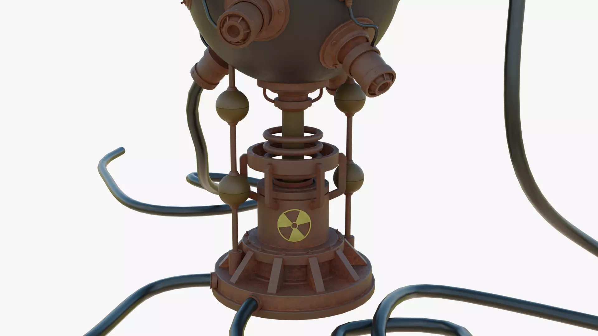 Nuclear reactor Low-poly 3D model_5
