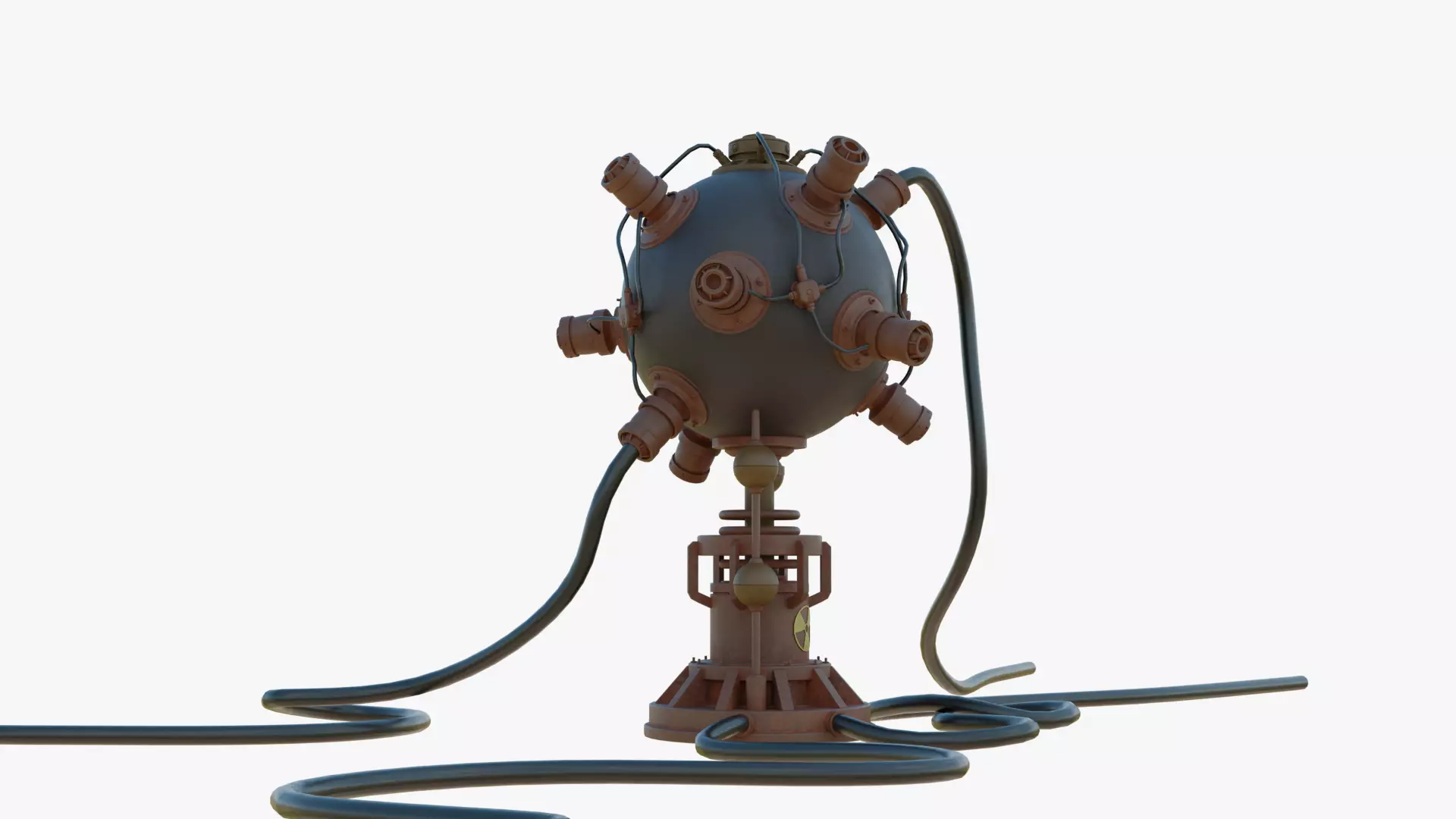 Nuclear reactor Low-poly 3D model_4