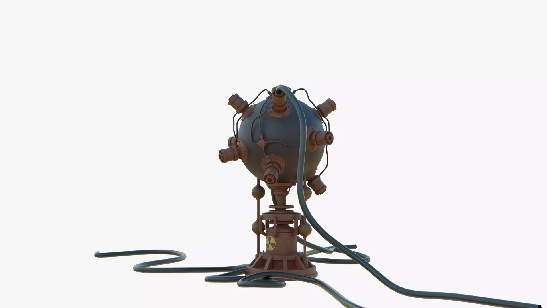 Nuclear reactor Low-poly 3D model_9