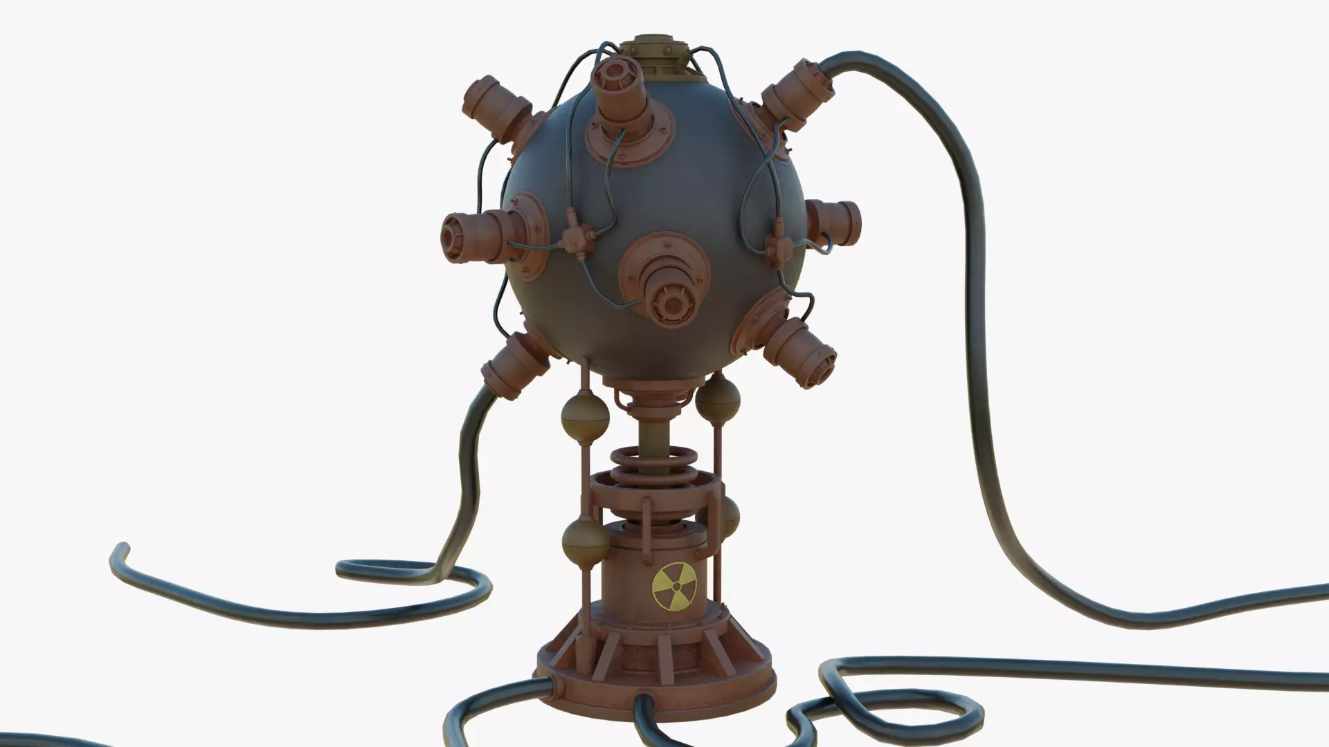 Nuclear reactor Low-poly 3D model_1