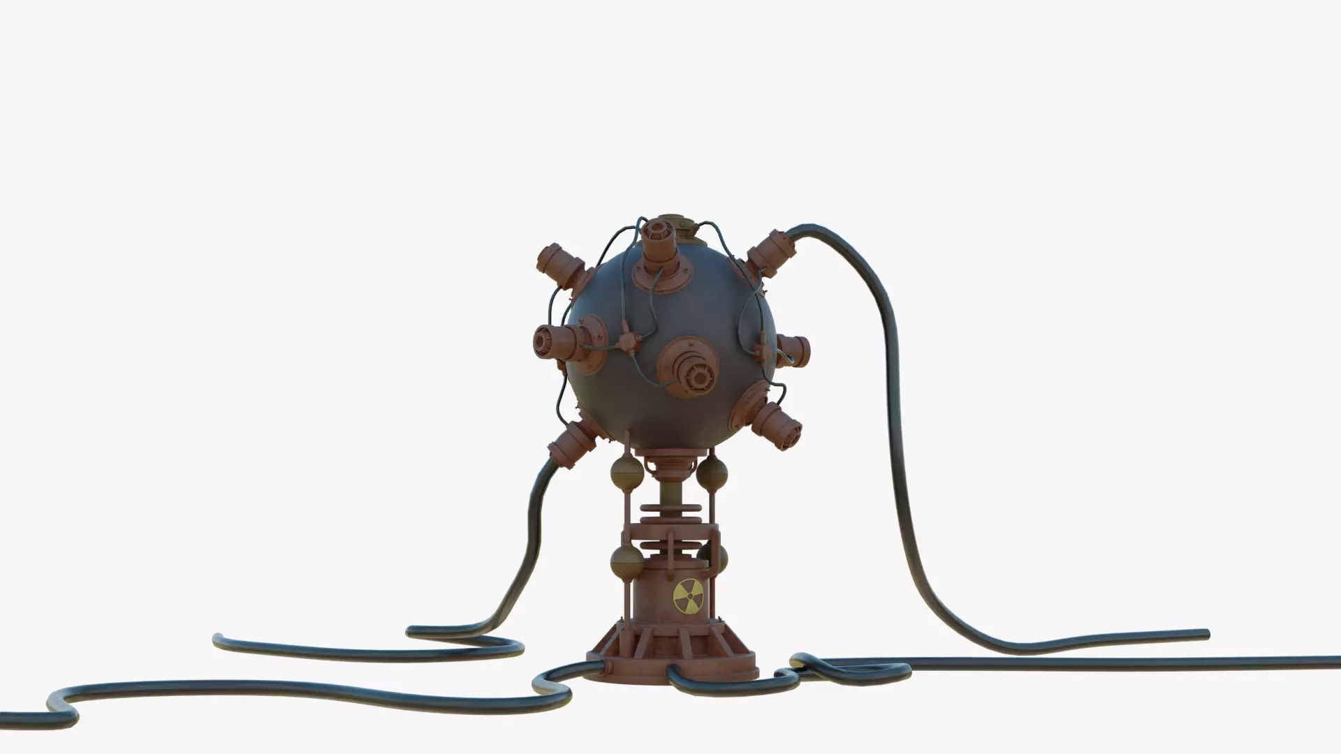 Nuclear reactor Low-poly 3D model_8