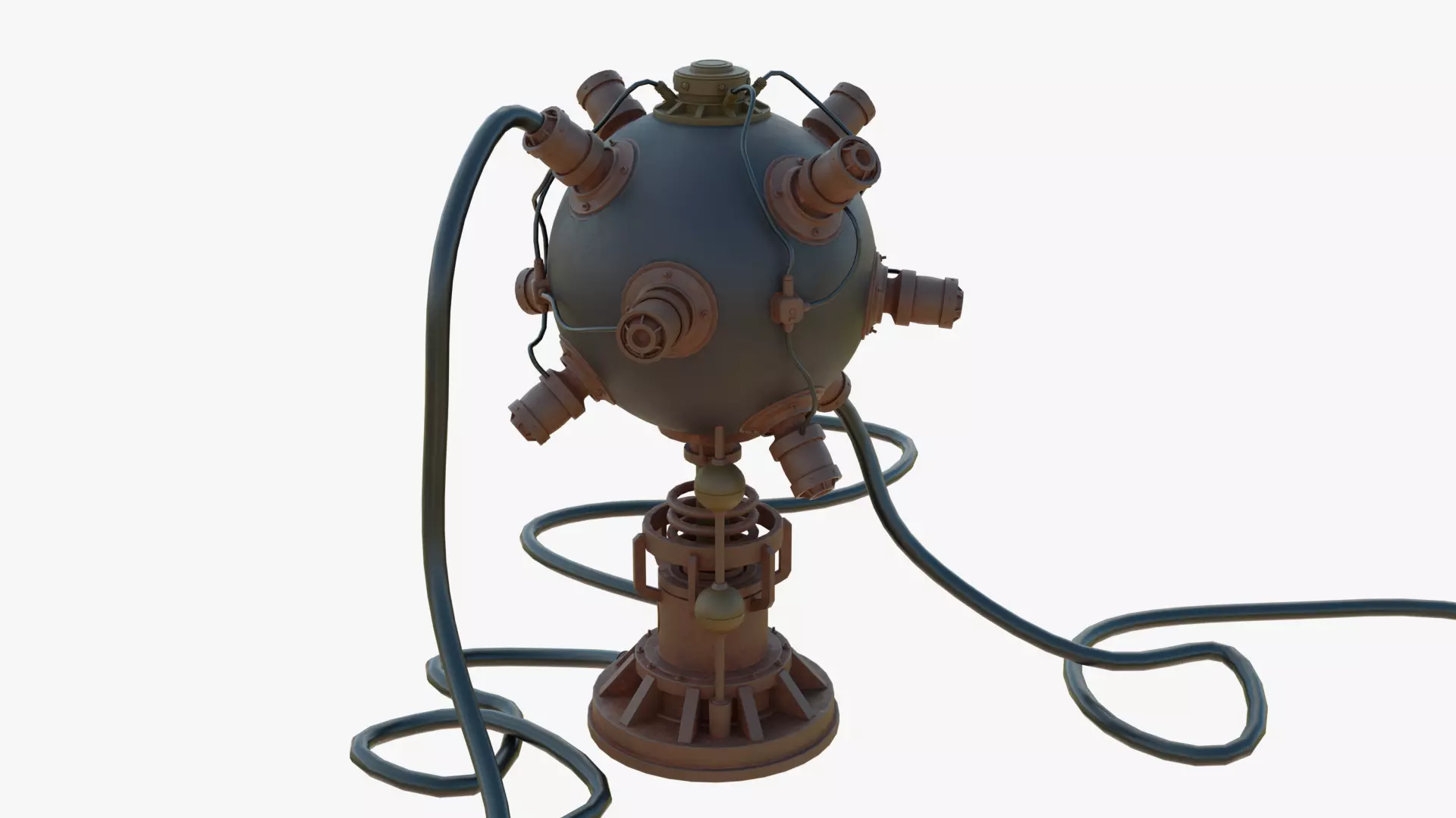 Nuclear reactor Low-poly 3D model_2