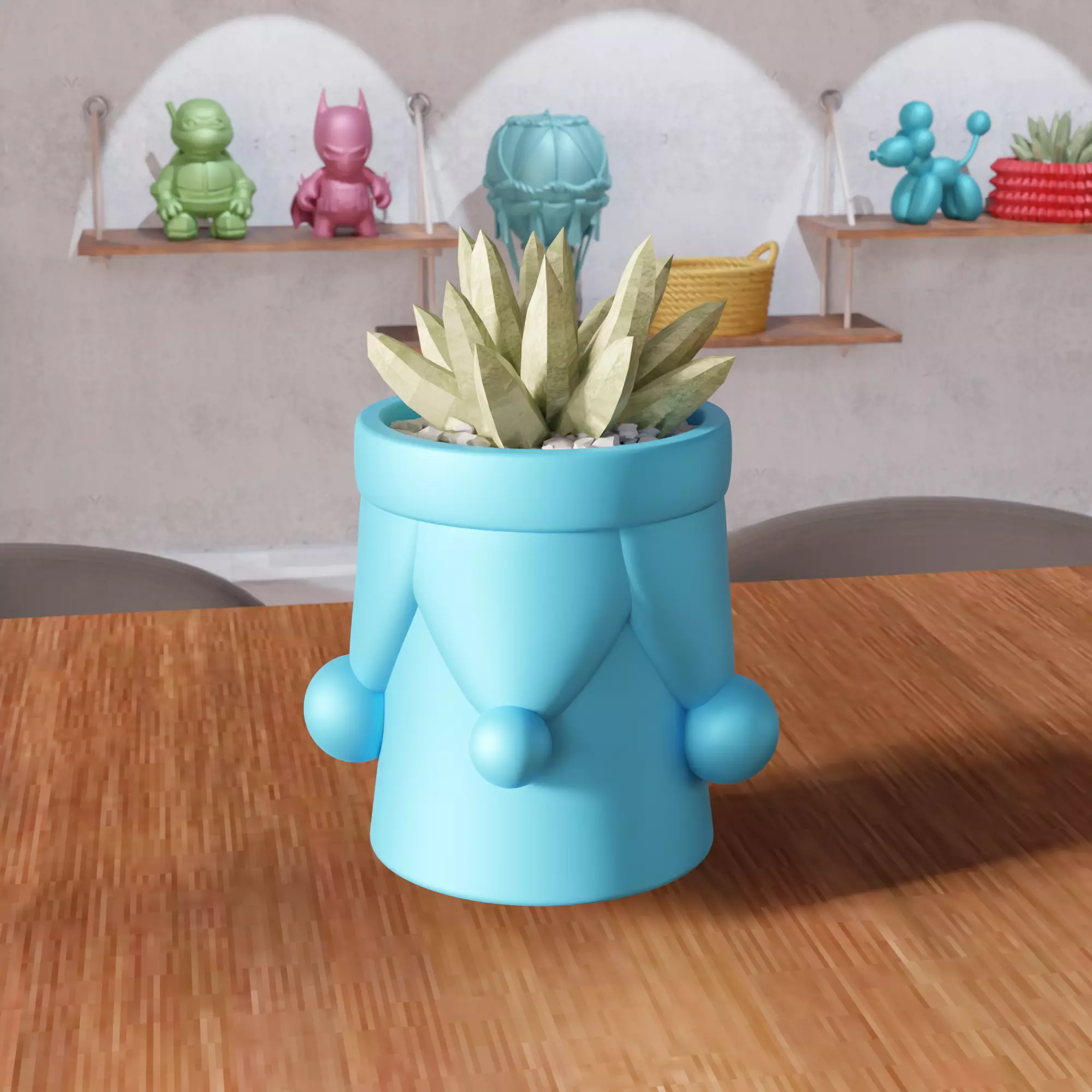 Santa Claus Planter STL File - 477 3D print model_7