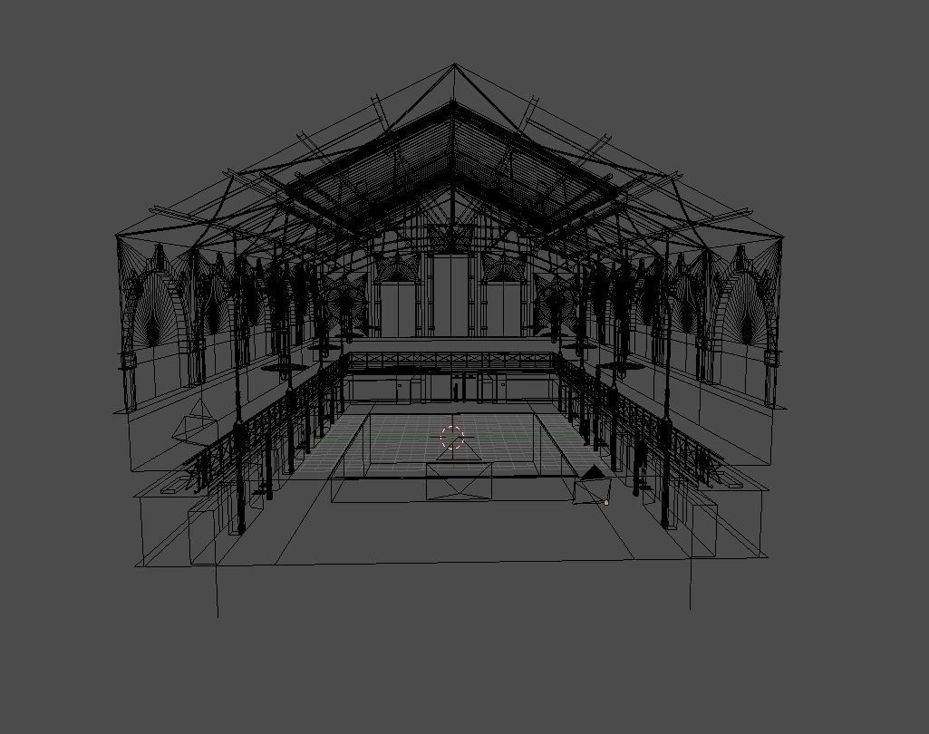 Swimming Pool Charlottenburg Low-poly 3D model_4