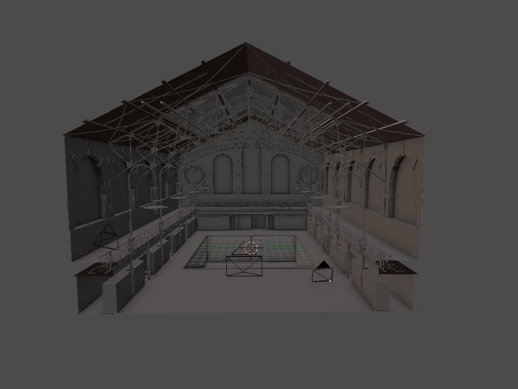 Swimming Pool Charlottenburg Low-poly 3D model_3
