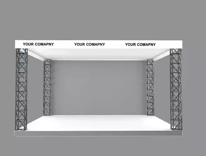 Truss display for car  Low-poly 3D model