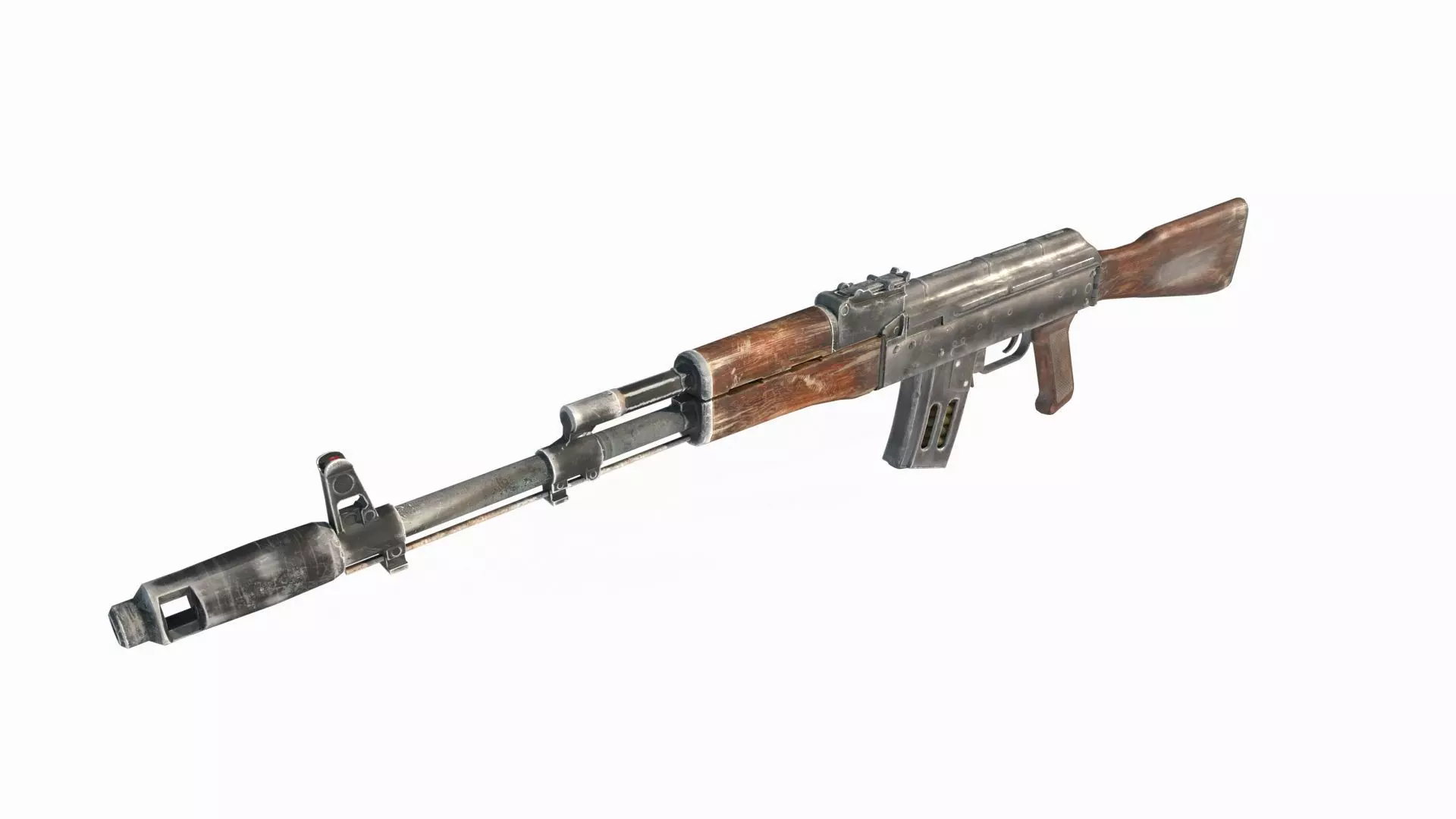 Modern Weapon Battle Damage Style AK 3D model_4