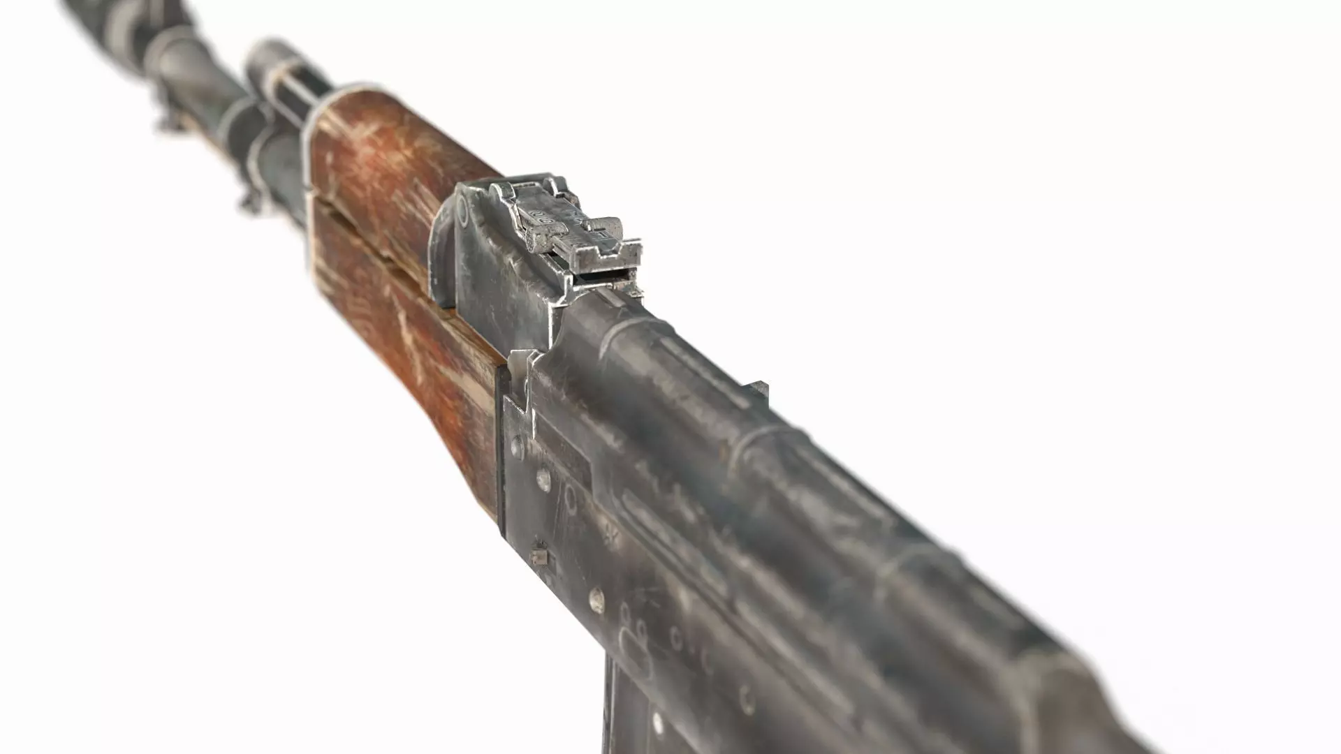 Modern Weapon Battle Damage Style AK 3D model_1