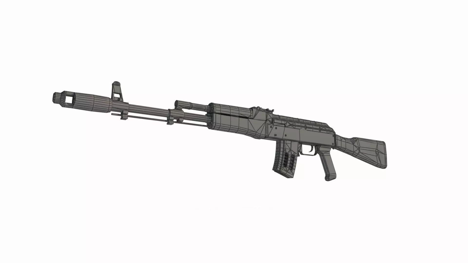 Modern Weapon Battle Damage Style AK 3D model_7