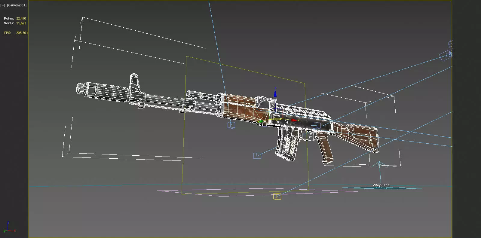 Modern Weapon Battle Damage Style AK 3D model_8