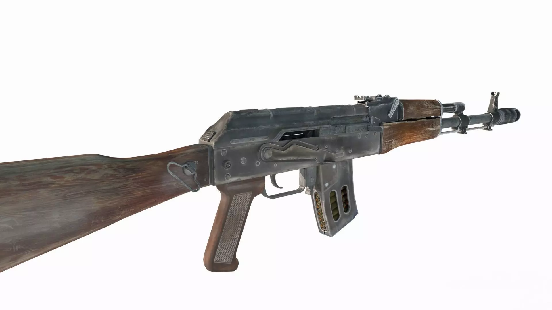 Modern Weapon Battle Damage Style AK 3D model_5