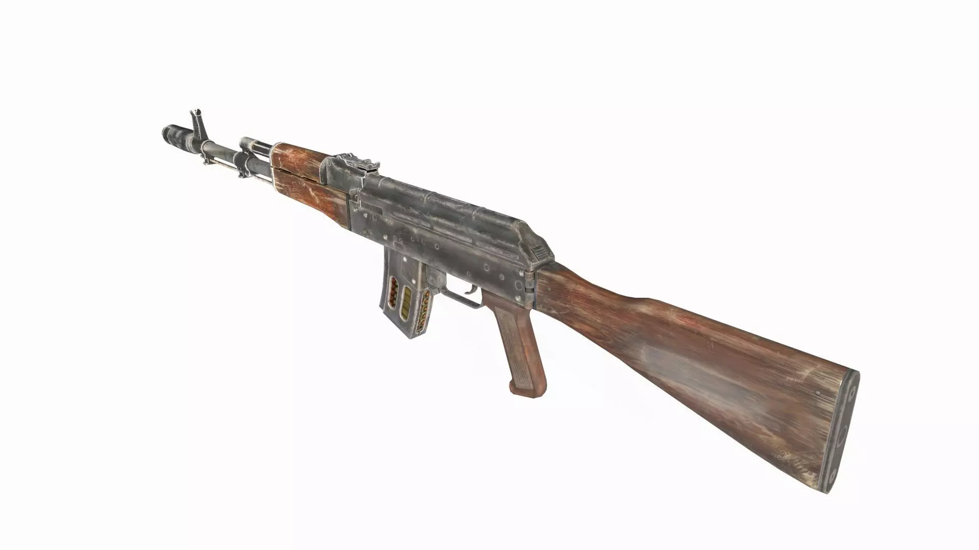 Modern Weapon Battle Damage Style AK 3D model_3