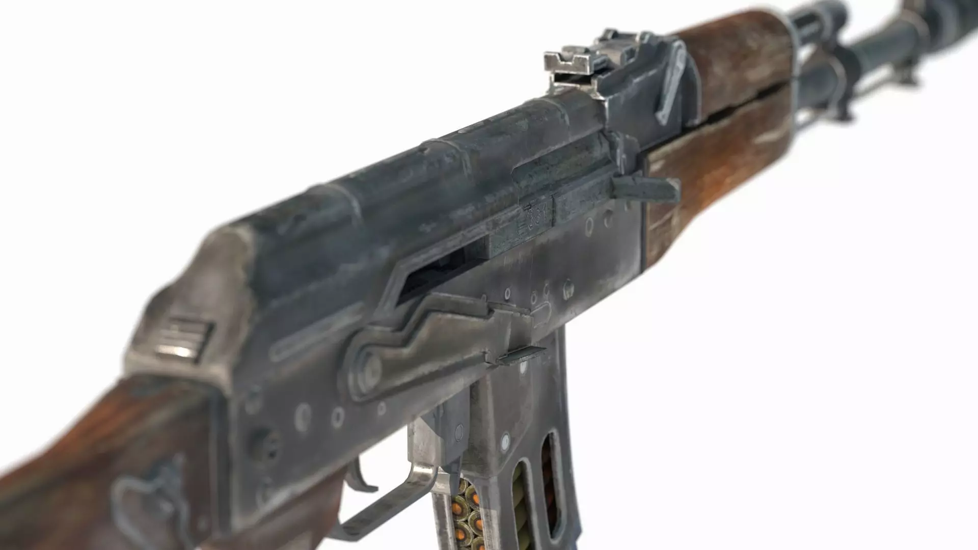 Modern Weapon Battle Damage Style AK 3D model_6