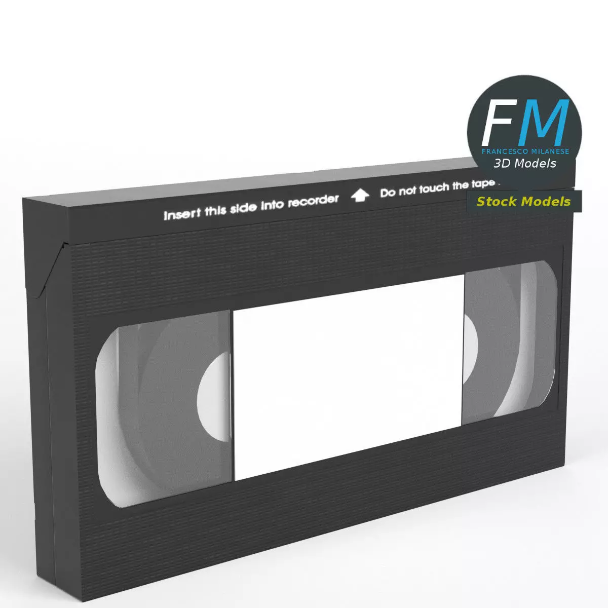 VHS videotape cassette 3D model_0
