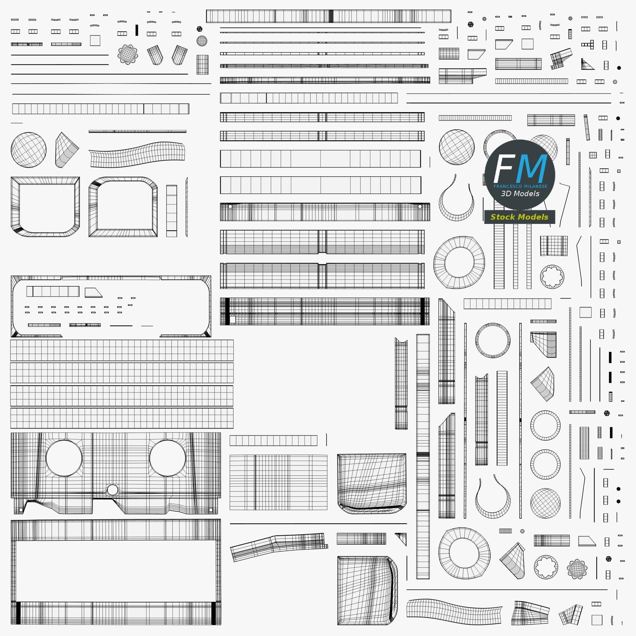 VHS videotape cassette 3D model_11
