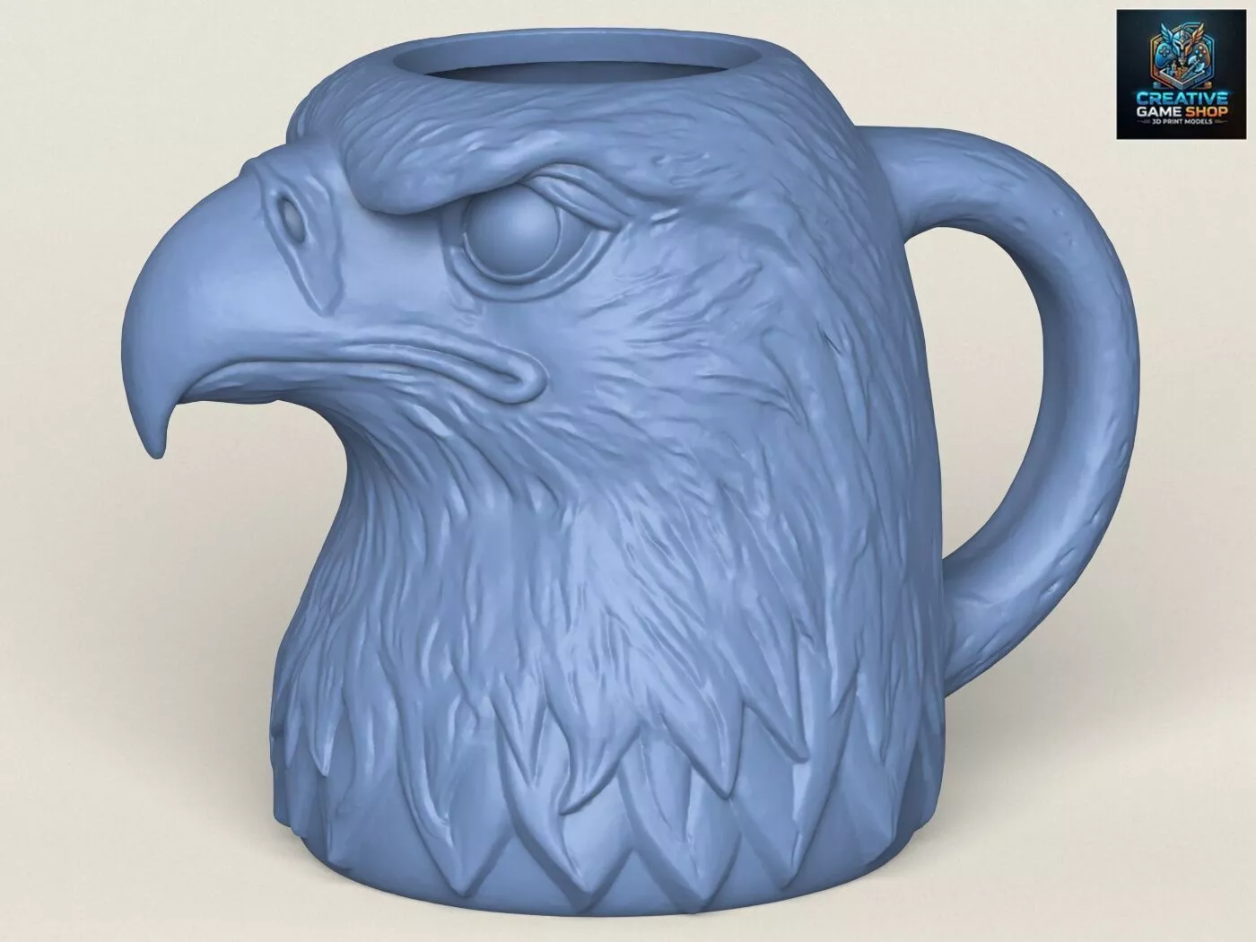 Eagle Head Decorative Mug 3D print model
