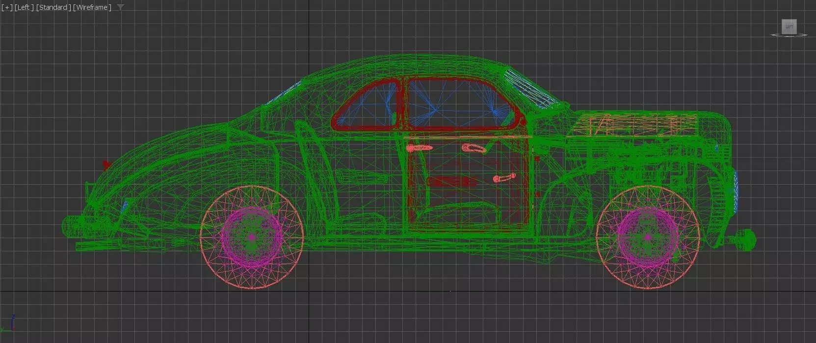 Vintage Classic Car Lowpoly PBR 3D Model Low-poly 3D model_14