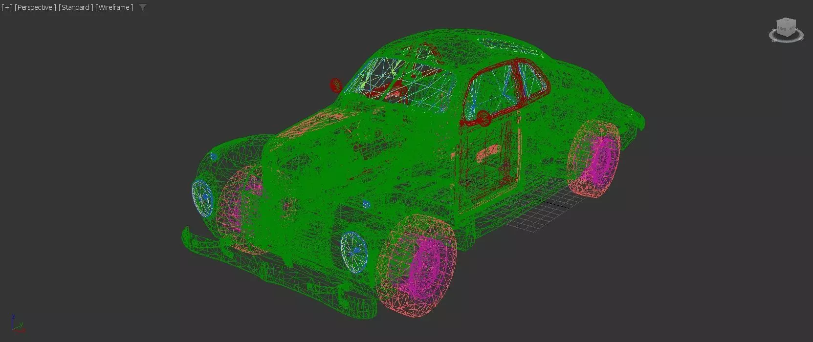 Vintage Classic Car Lowpoly PBR 3D Model Low-poly 3D model_15